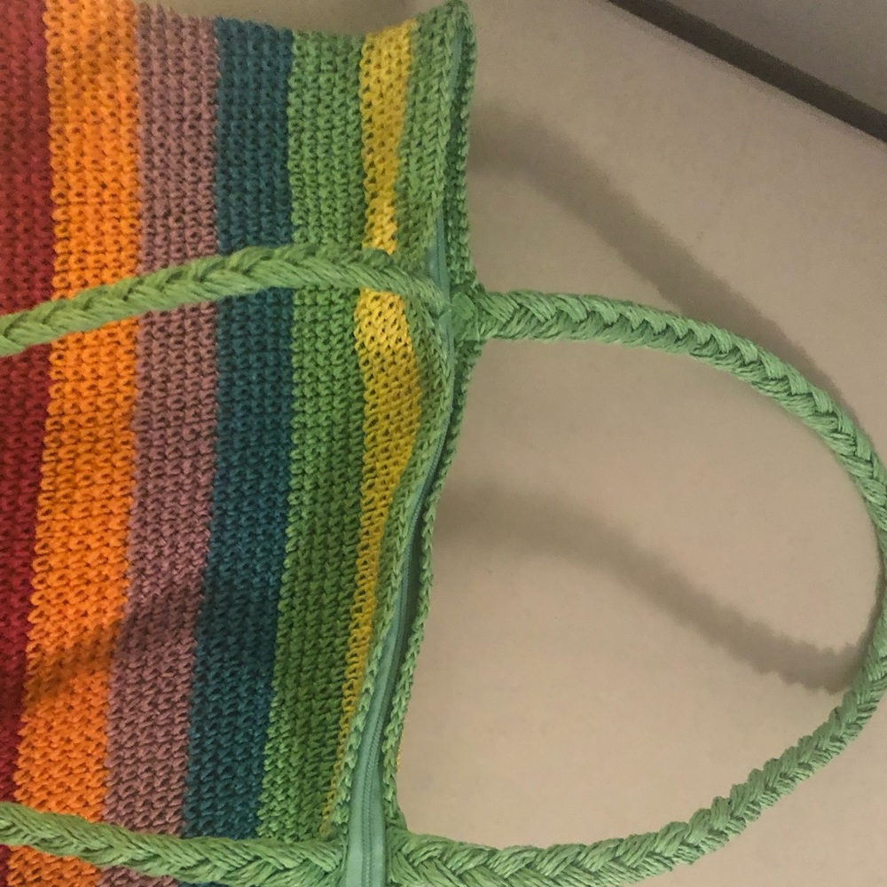 Kathy Jeanne Straw Woven Multi-colored Handbag Size OS